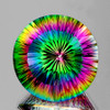 15.00 mm 1 pcs Round Concave Cut AAA Fire Rainbow Mystic Quartz Natural {Flawless-VVS1}