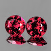 6.00 mm 2pcs Round AAA Fire Natural Orange Pink Rhodolite Garnet {Flawless-VVS}