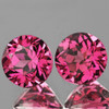 5.70 mm 2pcs Round AAA Fire AAA Raspberry Orange Pink Rhodolite Garnet Natural {Flawless-VVS}