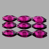 6x3 mm 9 pcs Marquise AAA Fire Pink Purple Rhodolite Garnet Natural  {Flawless-VVS}