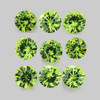 3.00 mm 9 pcs Round AAA Fire Luster Rainbow Sparkles Natural Green Demantoid Garnet{VVS}