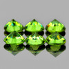 3.00 mm 6 pcs Round Brilliant Cut Extreme Brilliancy Rainbow Sparkles Natural Green Demantoid Garnet {Flawless-VVS}--AAA Grade