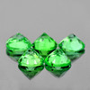 3.50 mm 5 pcs Round Diamond Cut AAA Fire Natural Chrome Green Tsavorite Garnet {Flawless-VVS)