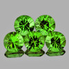 3.70 mm 5 pcs Round AAA Fire Natural Chrome Green Tsavorite Garnet (Flawless-VVS)