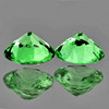 4.50 mm 2 pcs Round Diamond Cut AAA Fire Natural Green Tsavorite Garnet (Flawless-VVS)