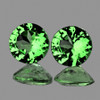 4.50 mm 2 pcs Round Diamond Cut AAA Fire Natural Green Tsavorite Garnet (Flawless-VVS)