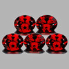 8x6 mm 5 pcs Oval Brilliant Cut AAA Fire AAA Red Mozambique Garnet Natural {Flawless-VVS1}--AAA Grade