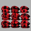 6x4 mm 9 pcs Pear AAA Fire Natural Red Mozambique Garnet {Flawless-VVS1}