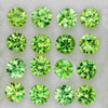 2.00 mm 16 pcs Round Brilliant Cut Extreme Brilliancy Rainbow Sparkles Natural Green Demantoid Garnet {Flawless-VVS}--AAA Grade
