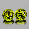 3.80 mm 2 pc Round AAA Fire Intense Green Yellow Mali Garnet Natural {Flawless-VVS}--AAA Grade