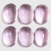 8x6 mm 6 pcs Oval Cabochon Natural Pink Rose Quartz {Flawless-VVS}