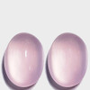 14x10 mm 2 pcs Oval Cabochon Natural Pink Rose Quartz {Flawless-VVS}