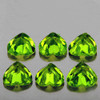 5.00 mm 6 pcs Heart AAA Fire AAA Green Peridot Natural {Flawless-VVS1}