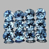 2.80 mm 12 pcs Round AAA Fire Santa Maria Blue Aquamarine Natural {Flawless-VVS}