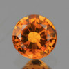 5.30 mm {0.54 cts} Round Fire Orange Yellow Tourmaline Mozambique Natural {Flawless-VVS1}