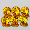 3.20 mm 6 pcs Round Best AAA Fire Intense Golden Yellow Sapphire Natural {Flawless-VVS}