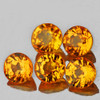 3.30 mm 5 pcs Round Best AAA Fire Intense Golden Yellow Sapphire Natural {Flawless-VVS}