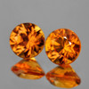 3.80 mm 2 pcs Round Machine Cut Best AAA Fire AAA Golden Orange Sapphire Natural {Flawless-VVS1}--AAA Grade