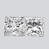 2.80 mm 2pcs {0.27 cts} Square Princess Cut Color F-G White Diamond Natural {SI}--AAA Grade