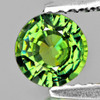 5.30 mm {0.62 cts} Round Brilliancy Rainbow Sparkles Natural Green Demantoid Garnet {Flawless-VVS}--AAA Grade