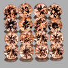 1.50 mm 50 pcs Round Machine Cut AAA Fire Peach Orange Sapphire Natural {Flawless-VVS1}