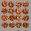1.50 mm 50 pcs Round Machine Cut Extreme Brilliancy Natural Orange Sapphire {Flawless-VVS1}
