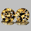 2.40 mm 2 pcs Round Diamond Cut AAA Vivid Golden Champagne Diamond Natural {VVS CLARITY} AAA Grade