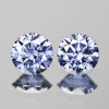 4.20 mm 2pcs Round Brilliant Cut Extreme Brilliancy Natural Ceylon Blue Sapphire {Flawless-VVS}--AAA Grade