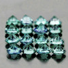 1.70 mm 40 pcs Round Brilliant Machine Cut Extreme Brilliancy Natural Unheated Blue Green Sapphire {Flawless-VVS}