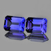 6x4 mm 2pcs Octagon Emerald Cut AAA Fire Intense Purple Blue Tanzanite Natural {Flawless-VVS1}--AAA Grade