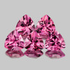 4.00 mm 5 pcs Trillion AAA Fire AAA Pink Tourmaline Natural {Flawless-VVS}--AAA Grade