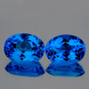 14x10 mm 2 pcs Oval Brilliant Cut AAA Fire Premium Swiss Blue Topaz Natural {Flawless-VVS1}--Premium Grade