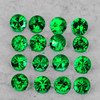 2.20 mm 20 pcs Round Diamond Cut AAA Fire Emerald Green Tsavorite Garnet Natural {Flawless-VVS}