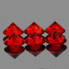 3.30 mm 6 pcs Round Diamond Cut Mandarin Orange Red Spessartite Garnet Natural (Flawless-VVS}