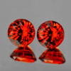 5.00 mm 2 pcs Round AAA Fire Intense Mandarin Orange Spessartite Garnet Natural {Flawess-VVS}