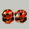 6x5.5mm 2 pcs {2.30 cts} Oval AAA Fire Intense Mandarin Orange Spessartite Garnet Natural {Flawless-VVS}