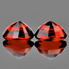 7x6mm 2 pcs Oval AAA Fire Intense Mandarin Orange Spessartite Garnet Natural {Flawless-VVS}