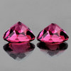 5.50 mm 2pcs {1.58 cts} Round AAA Fire Natural Raspberry Pink Rhodolite Garnet {Flawless-VVS}