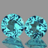 5.20 mm 2 pcs Round Brilliant Cut AAA Fire Intense Paraiba Blue Apatite Natural {Flawless-VVS}--AAA Grade