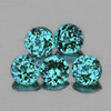 4.20 mm 5 pcs Round Brilliant Cut AAA Fire AAA Paraiba Blue Apatite {Flawless-VVS}