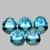 4.50 mm 5 pcs Round AAA Fire Natural Electric Blue Zircon {Flawless-VVS1}