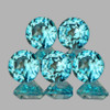 4.80 mm 5 pcs Round AAA Fire Natural Electric Blue Zircon {Flawless-VVS1}