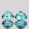 5.00 mm 2 pcs Round AAA Fire Natural Electric Blue Zircon {Flawless-VVS1}