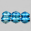 5x3 mm 6 pcs Oval AAA Fire AAA Electric Blue Zircon Natural {Flawless-VVS}--AAA Grade