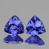 5.30 mm 2 pcs {1.07 cts} Trilliant AAA Fire AAA Purple Blue Tanzanite Natural {Flawless-VVS}