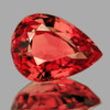 6x5 mm {0.60 cts} Pear AAA Fire Natural Red Sapphire (Flawless-VVS}