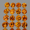 1.20 mm 100 pcs Round Machine Brilliant Cut Natural Yellow Orange Sapphire {Flawless-VVS}