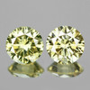 3.00 mm 2 pcs {0.22 cts} Round Diamond Cut AAA Fire Natural Yellow Diamond {VVS CLARITY}--AAA Grade