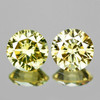 3.00 mm 2 pcs {0.22 cts} Round Diamond Cut AAA Fire Natural Yellow Diamond {VVS CLARITY}--AAA Grade