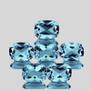 7x5 mm 6 pcs Cushion AAA Fire Natural AAA Sky Blue Topaz {Flawless-VVS1}